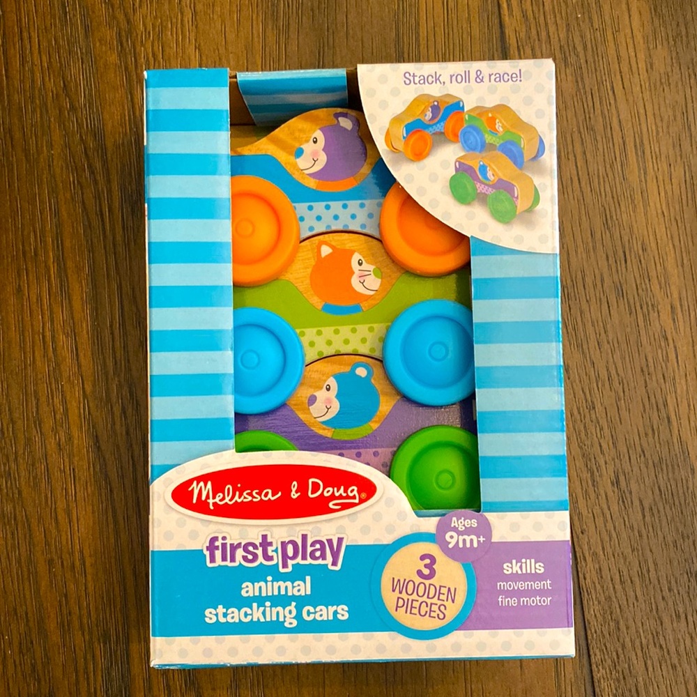 NWOT Melissa & Doug First Play Animal Stacking Cars